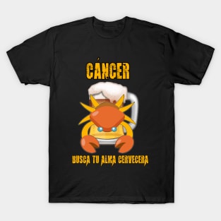 Fun design for lovers of beer and good liquor. Cancer sign T-Shirt